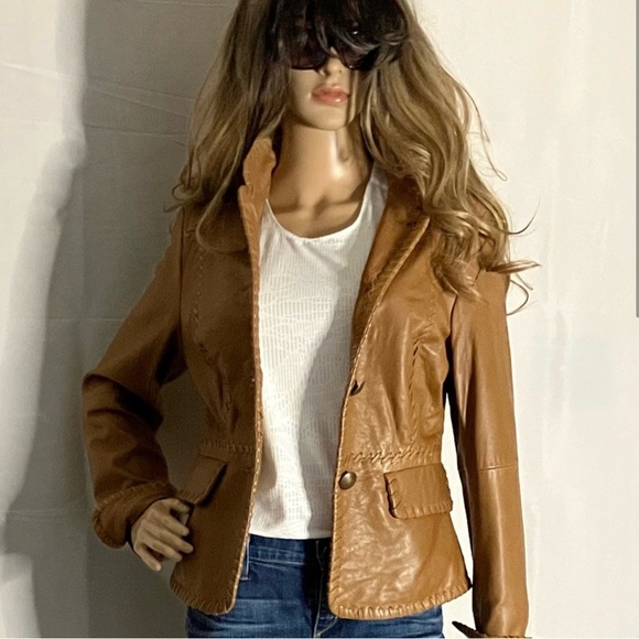 Reba top stitched leather jacket size small - Picture 5 of 10